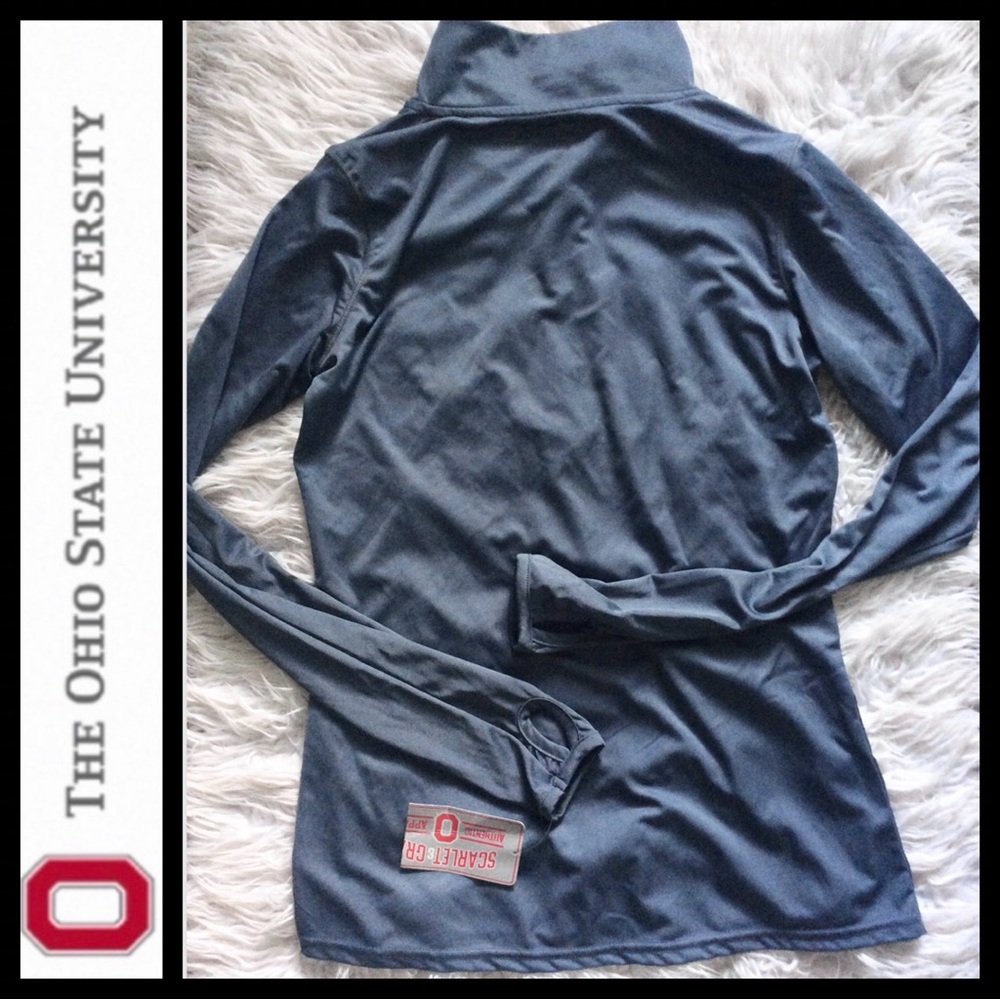 NWT Scarlet & Gray Buckeyes 1/4 Zip Pullover